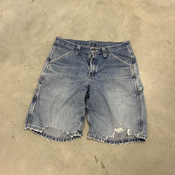 Other - Y2K Baggy Lee Dungarees Grunge Style Denim Shorts   Size: 32 Waist